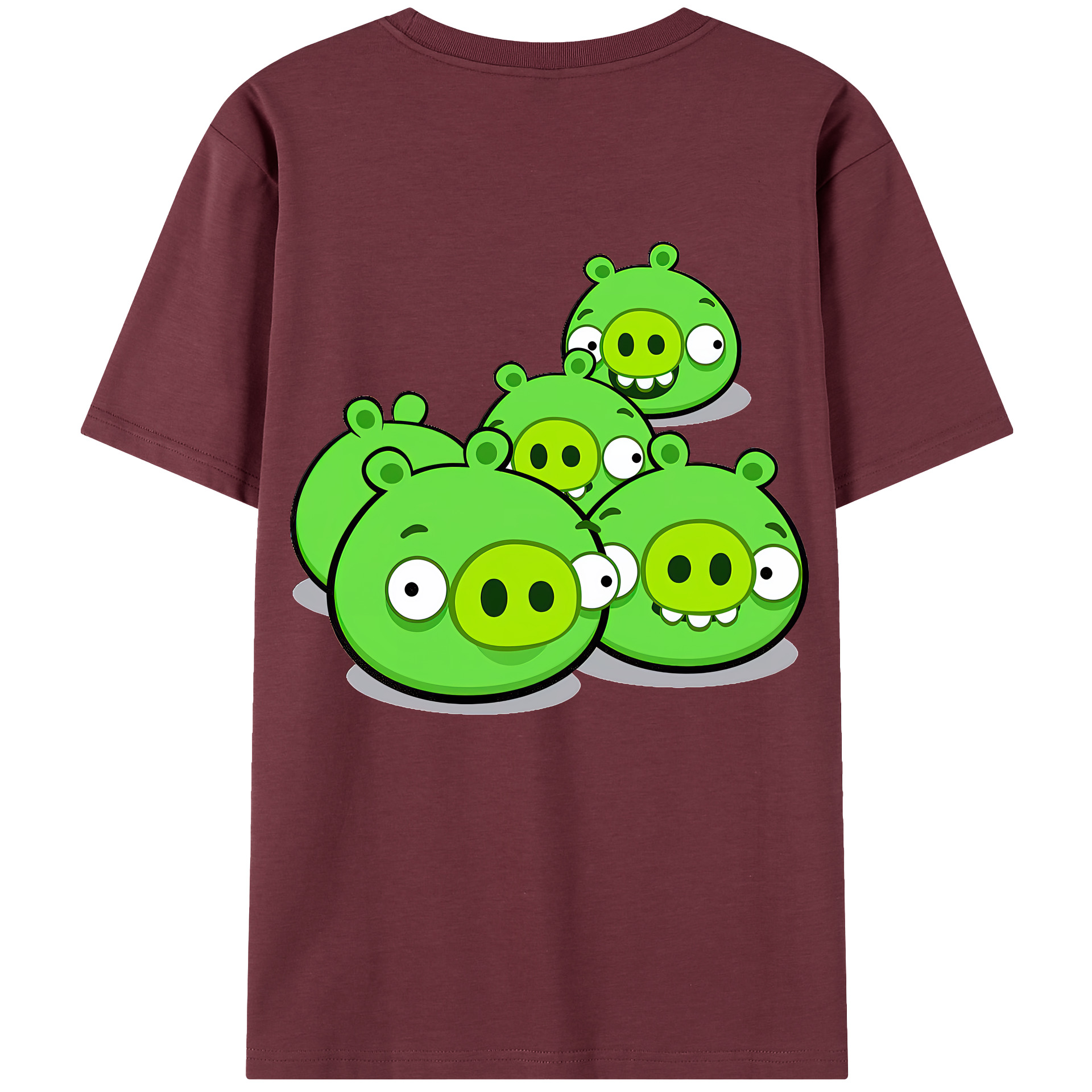 （画像用） Angry Birds アングリーバード 綿100％半袖Tシャツ（背面プリント）